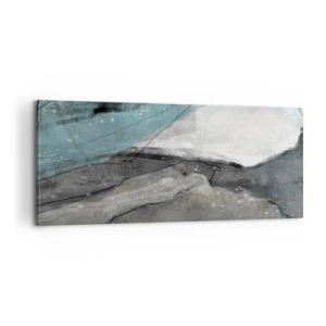 Impression sur toile - Image sur toile - Résumé : roches et glace - 100x40 cm