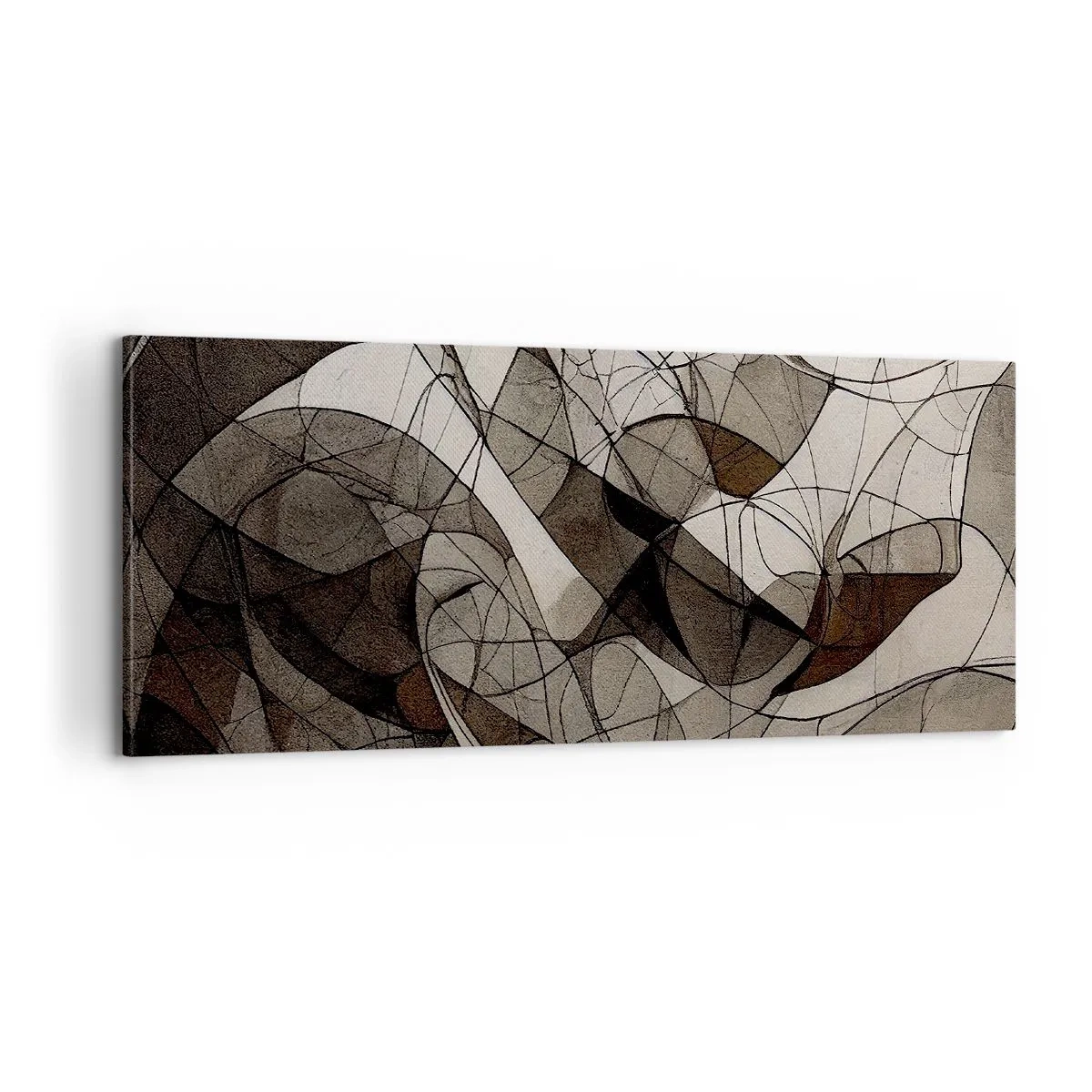 Impression sur toile - Image sur toile - Circulation des couleurs de la terre - 100x40 cm