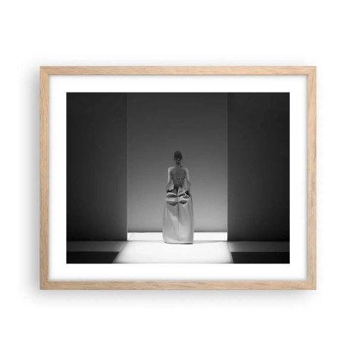 Affiche dans un chêne clair - Poster - Simplicité raffinée - 50x40 cm