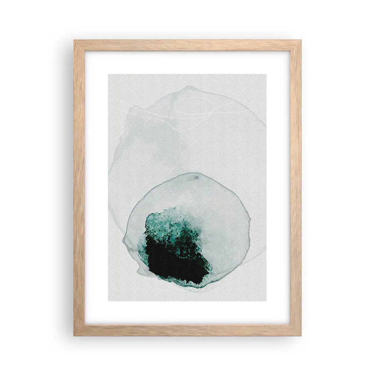 Affiche dans un chêne clair - Poster - Dans une goutte d'eau - 30x40 cm