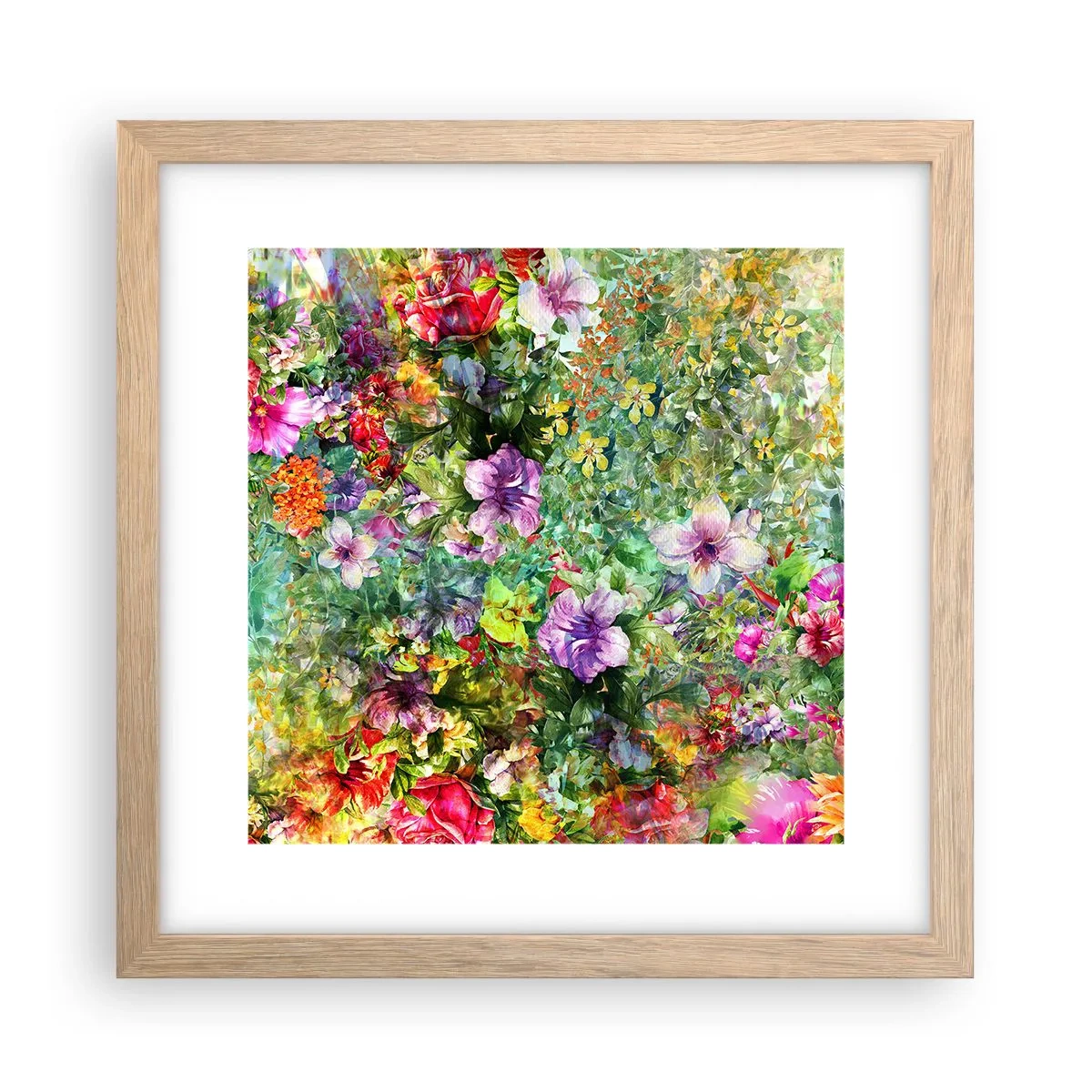 Affiche dans un chêne clair - Poster - En fleurs pour la perdition - 30x30 cm