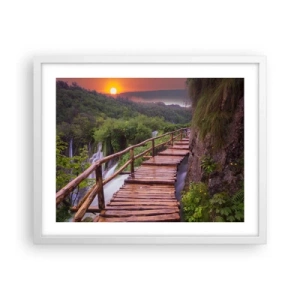 Affiche dans un cadre blanc - Poster - La beauté au-delà de la croyance - 50x40 cm