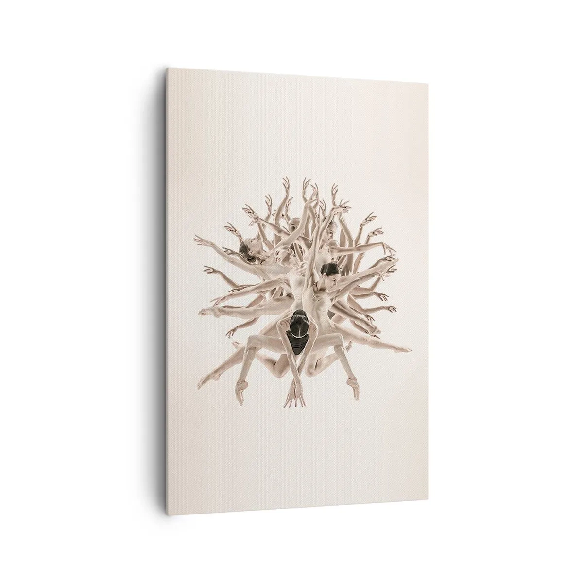 Impression sur toile - Image sur toile - Composition abstraite de danseurs en mouvement - 80x120cm - S'épanouir en danse - Décoration murale moderne pour le salon et la chambre ARTTOR