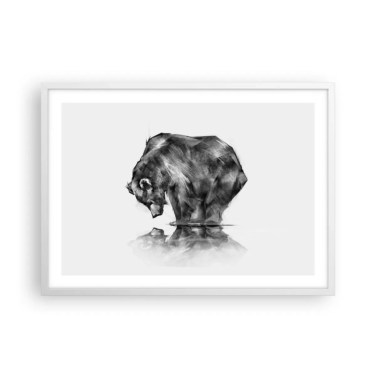 Affiche dans un cadre blanc - Poster - Ravi de rencontrer quelqu'un de proche - 70x50 cm