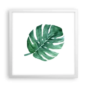 Affiche dans un cadre blanc - Poster - Concept vert - 40x40 cm