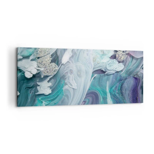 Impression sur toile - Image sur toile - Courants bleus - 100x40 cm