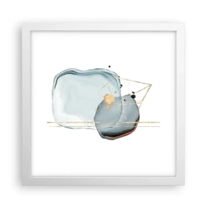 Affiche dans un cadre blanc - Poster - Etude des gouttes - 30x30 cm