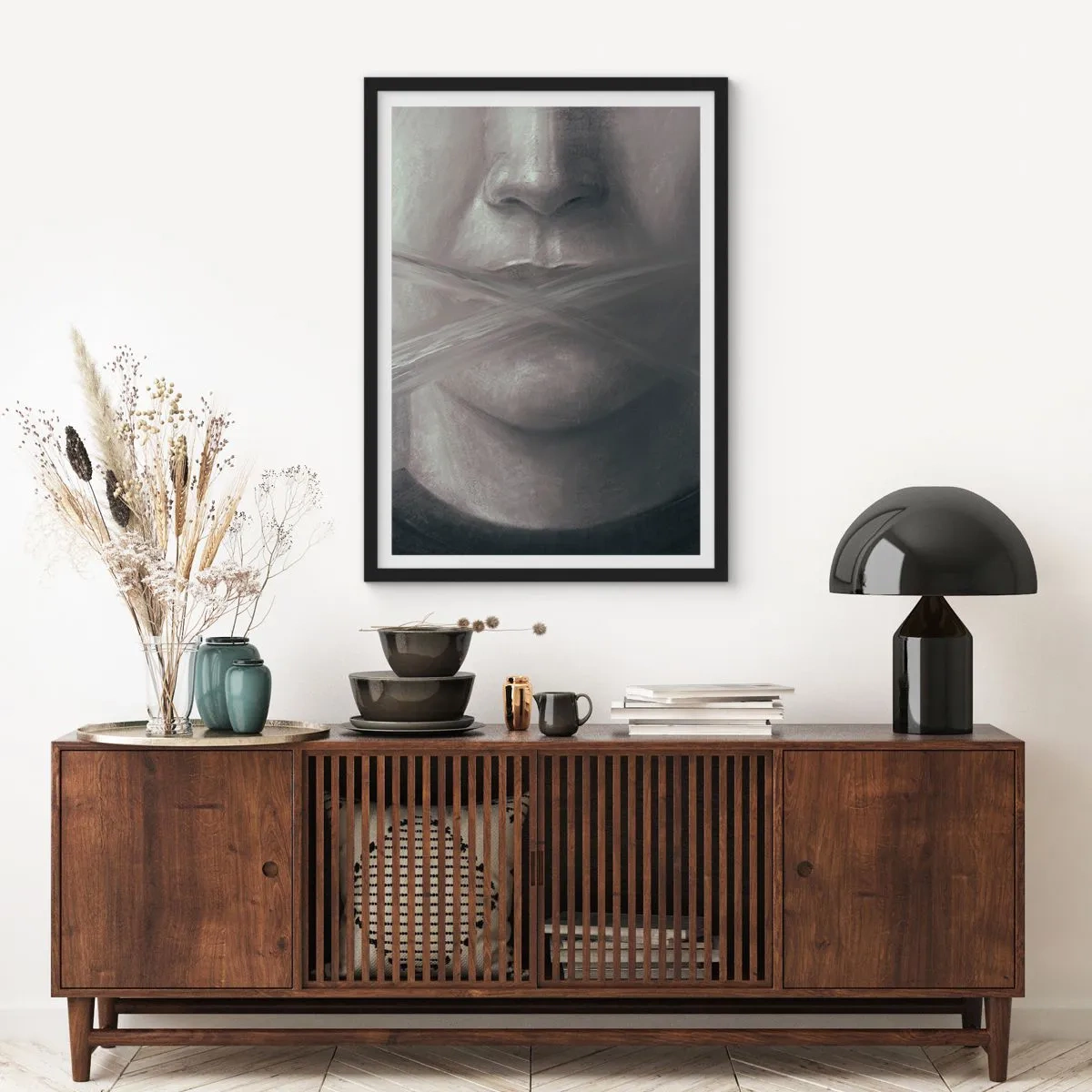 Affiche dans un cadre noir - Poster - Sans mot - 70x100 cm