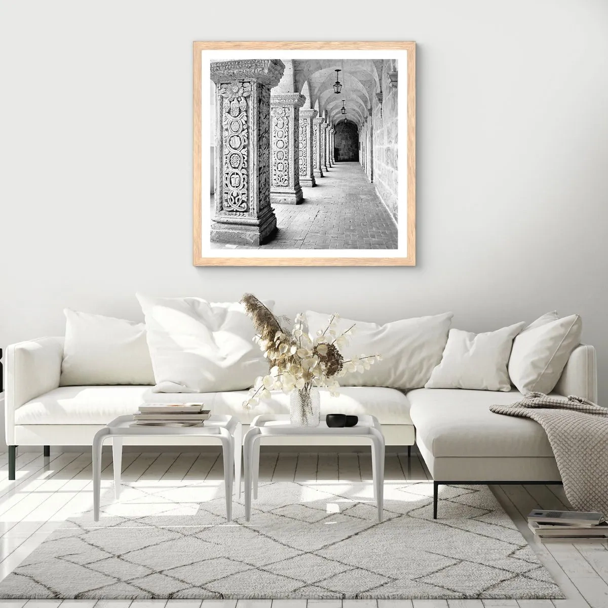 Affiche dans un chêne clair - Poster - Où cela mène-t-il…? - 50x50 cm