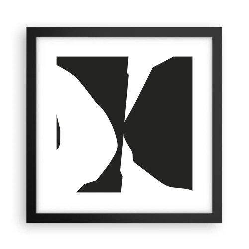 Affiche dans un cadre noir - Poster - Positif négatif - 30x30 cm