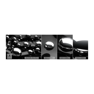 Échantillon De Papier Peint Standard Eco - D'un ton noir - Abstraction, Boules chromées, 3D - 100x30 cm