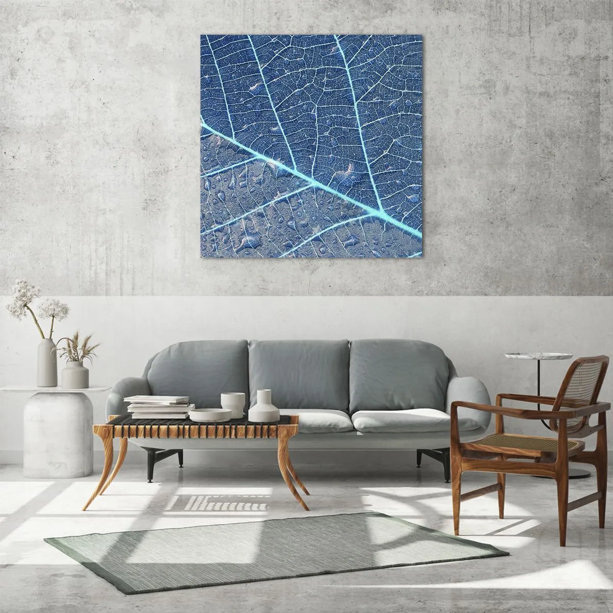 Impression sur verre - Image sur verre - La vie en bleu - 60x60 cm