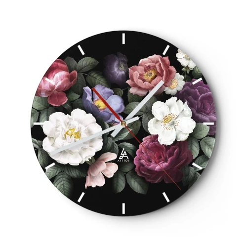 Horloge murale - Pendule murale - D'un jardin anglais - 40x40 cm