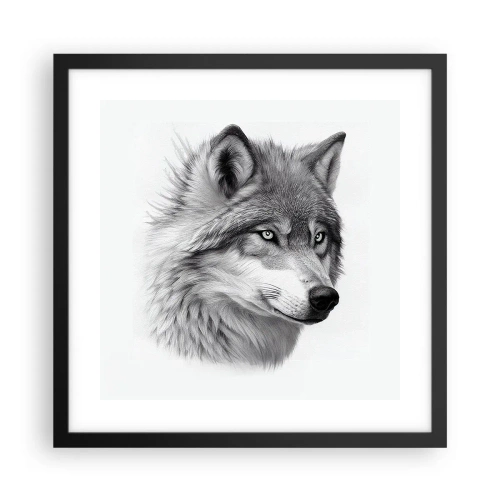 Affiche dans un cadre noir - Poster - Alpha – sans aucun doute - 40x40 cm