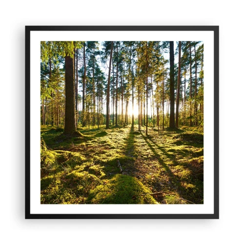 Affiche dans un cadre noir - Poster - … Derrière les sept forêts - 60x60 cm