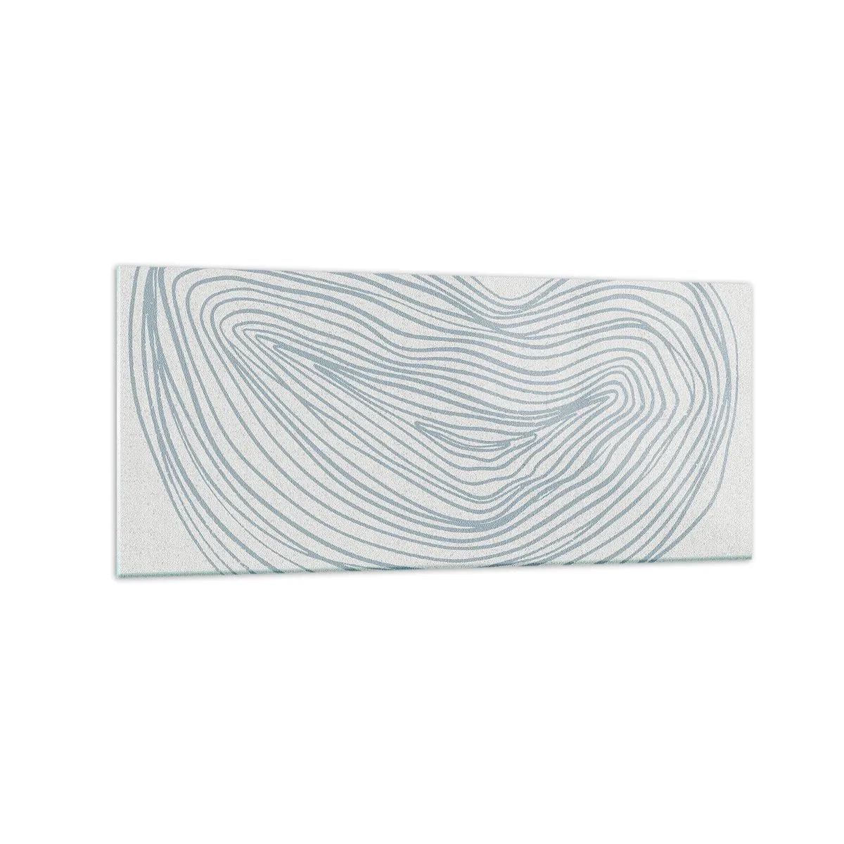 Impression sur verre - Image sur verre - Motif de vague abstrait en bleu délicat - 120x50cm - Une goutte de sourire - Décoration murale moderne pour le salon et la chambre ARTTOR