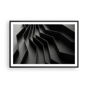Affiche dans un cadre noir - Poster - Ordre spatial - 91x61 cm