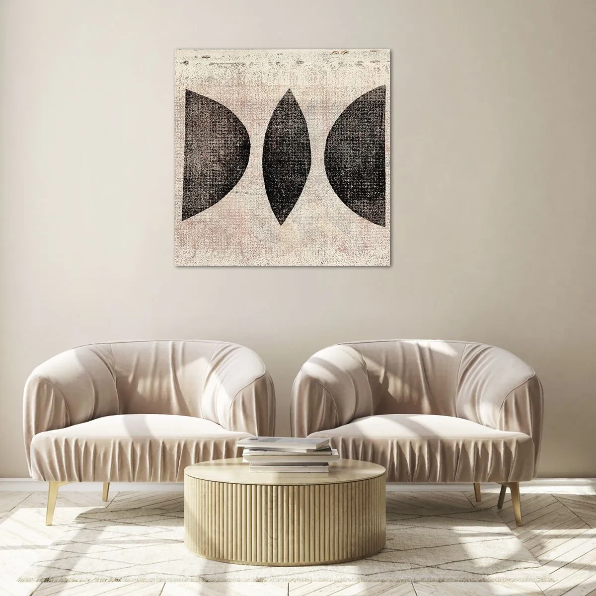 Impression sur verre - Image sur verre - Abstraction ethnique - 30x30 cm