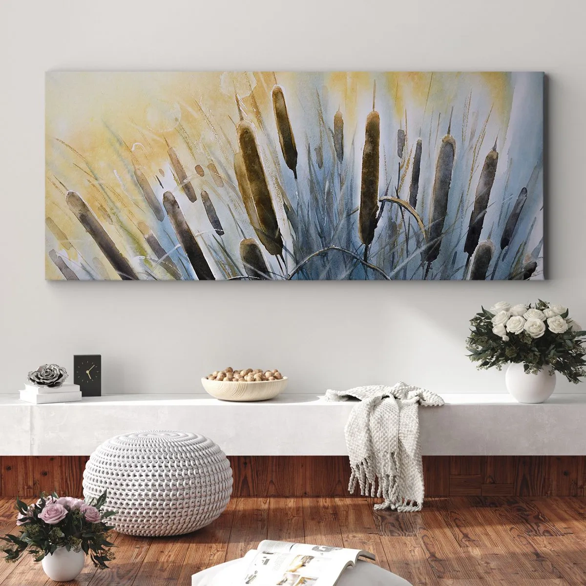 Impression sur toile - Image sur toile - Fraicheur de l'eau, chaleur du soleil - 100x40 cm