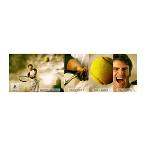 Échantillon De Papier Peint Standard Eco - Énergie et joie - sport, Tennis, Joueur de tennis - 100x30 cm