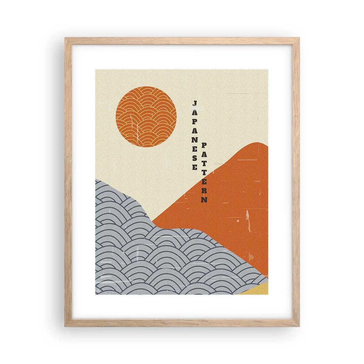 Affiche dans un chêne clair - Poster - Dans l'esprit japonais - 40x50 cm