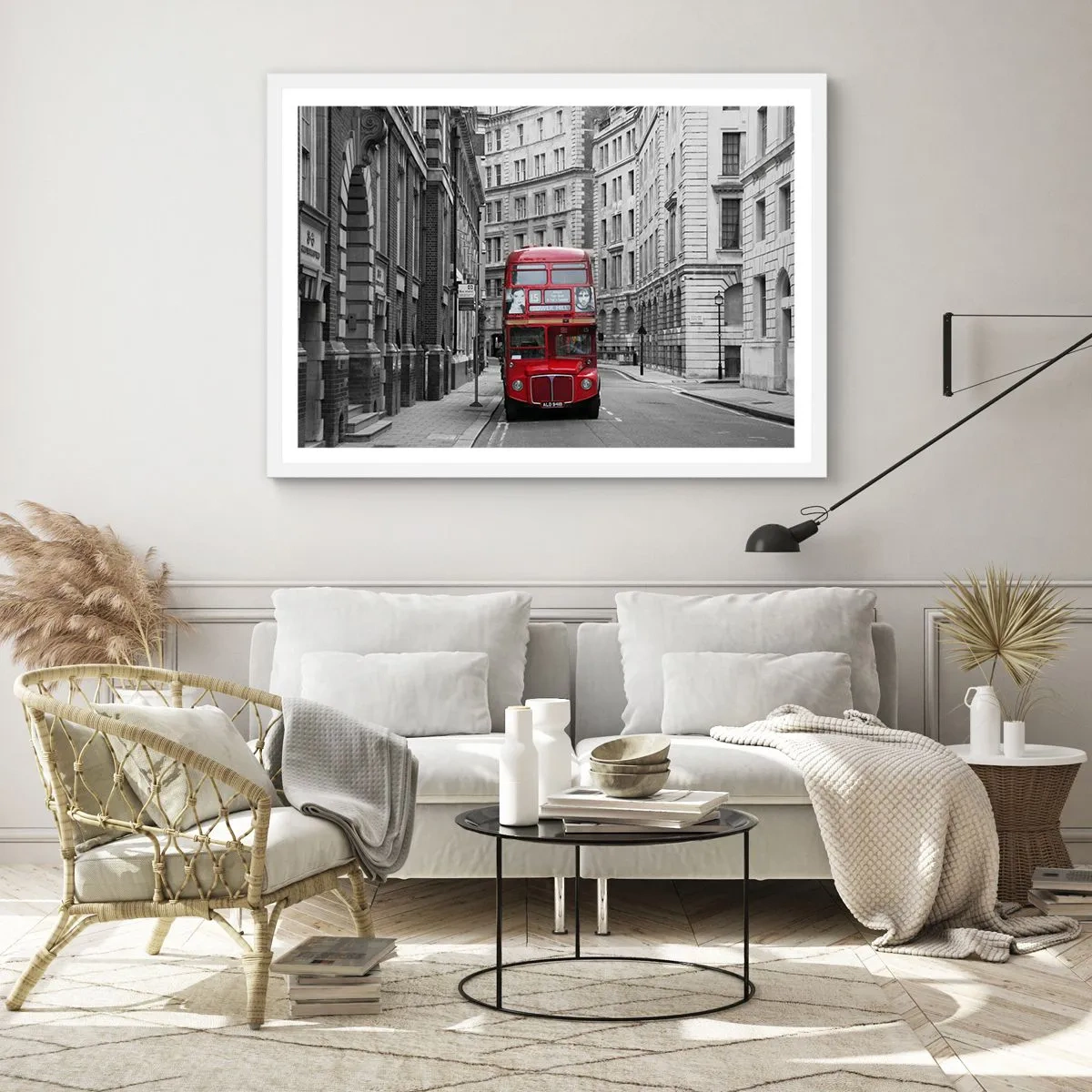 Affiche dans un cadre blanc - Poster - La vie de tous les jours ne doit pas être grise - 100x70 cm