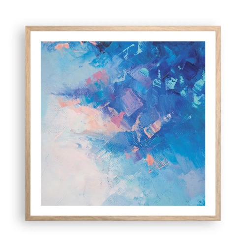 Affiche dans un chêne clair - Poster - Abstraction hivernale - 60x60 cm
