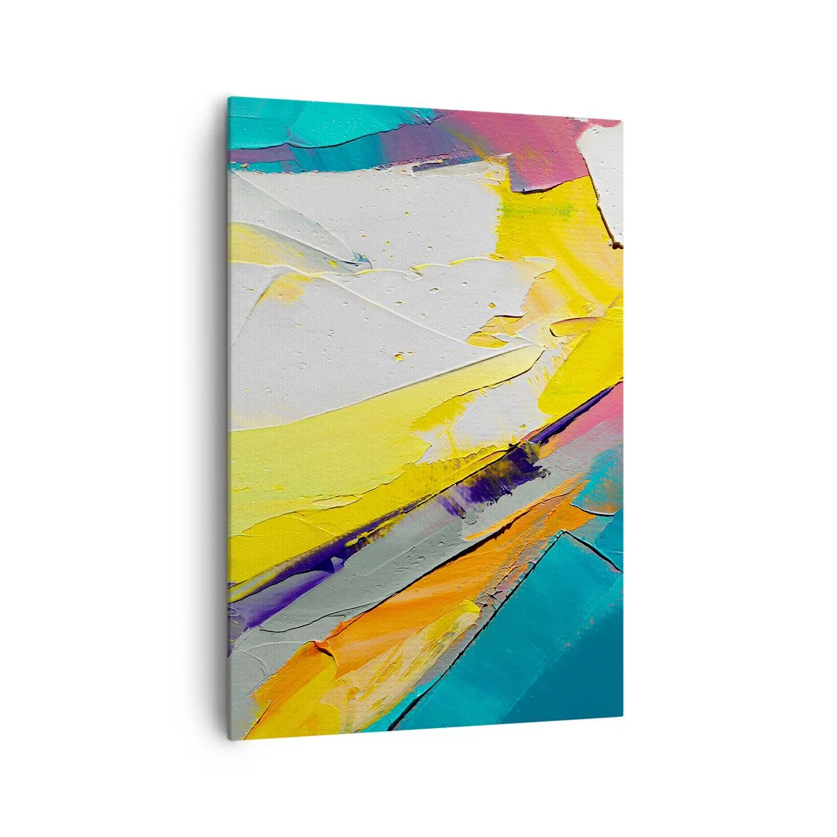 Impression sur toile - Image sur toile - Une composition abstraite aux couleurs intenses - 70x100cm - Anatomie du monde - Décoration murale moderne pour le salon et la chambre ARTTOR