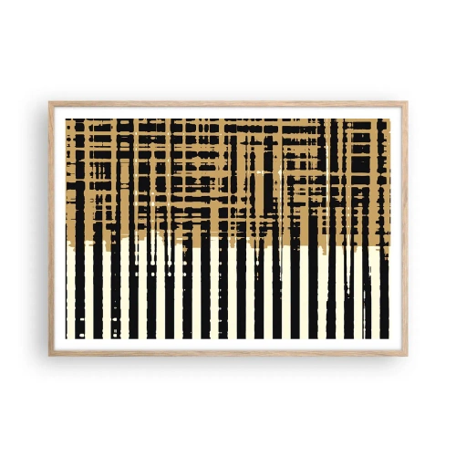 Affiche dans un chêne clair - Poster - Abstraction architecturale - 100x70 cm