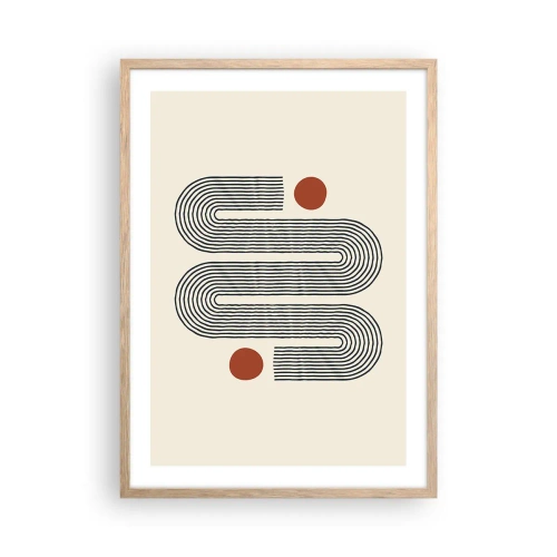 Affiche dans un chêne clair - Poster - Du début à la fin - 50x70 cm