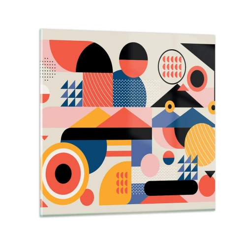 Impression sur verre - Image sur verre - Composition : jouer - 30x30 cm