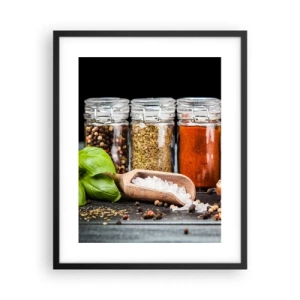 Affiche dans un cadre noir - Poster - Pour que la vie ait du goût - 40x50 cm