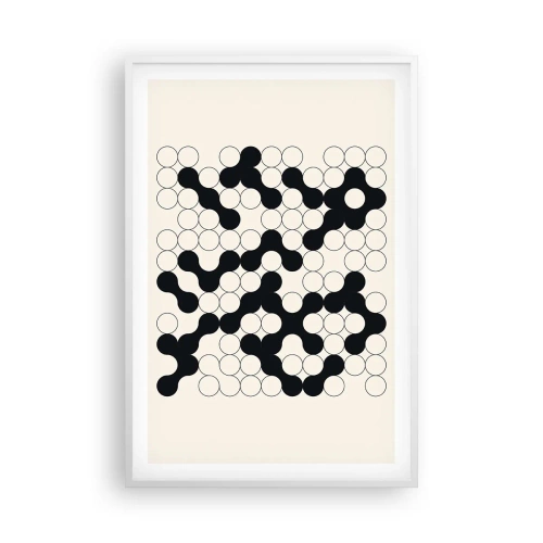 Affiche dans un cadre blanc - Poster - Jeu chinois – variation - 61x91 cm