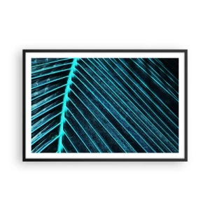 Affiche dans un cadre noir - Poster - Texture verte - 91x61 cm