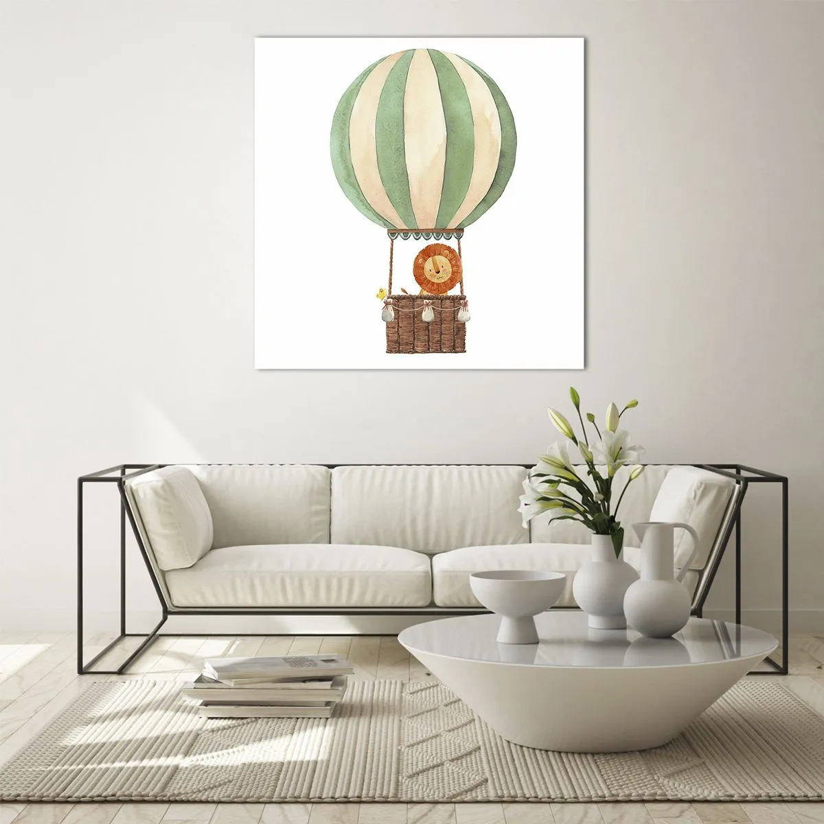 Impression sur verre - Image sur verre - Les voyages de Léon - 60x60 cm