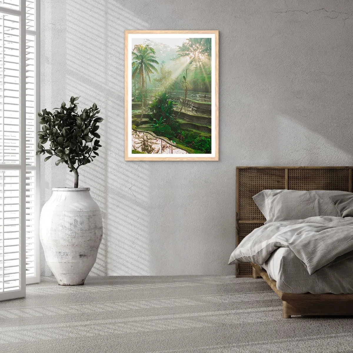 Affiche dans un chêne clair - Poster - Grandir au soleil - 40x50 cm