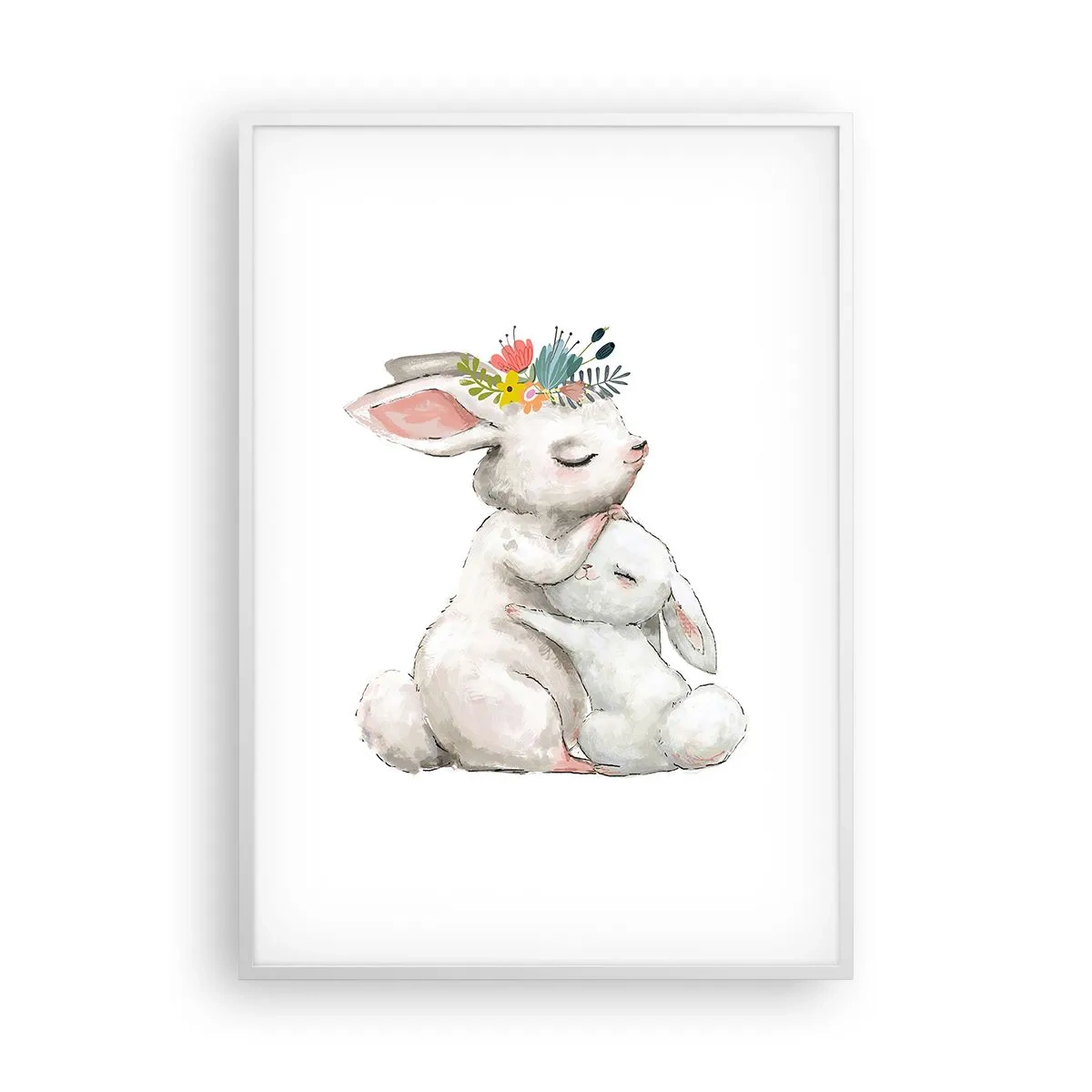 Affiche dans un cadre blanc - Poster - Maman irremplaçable - 70x100 cm