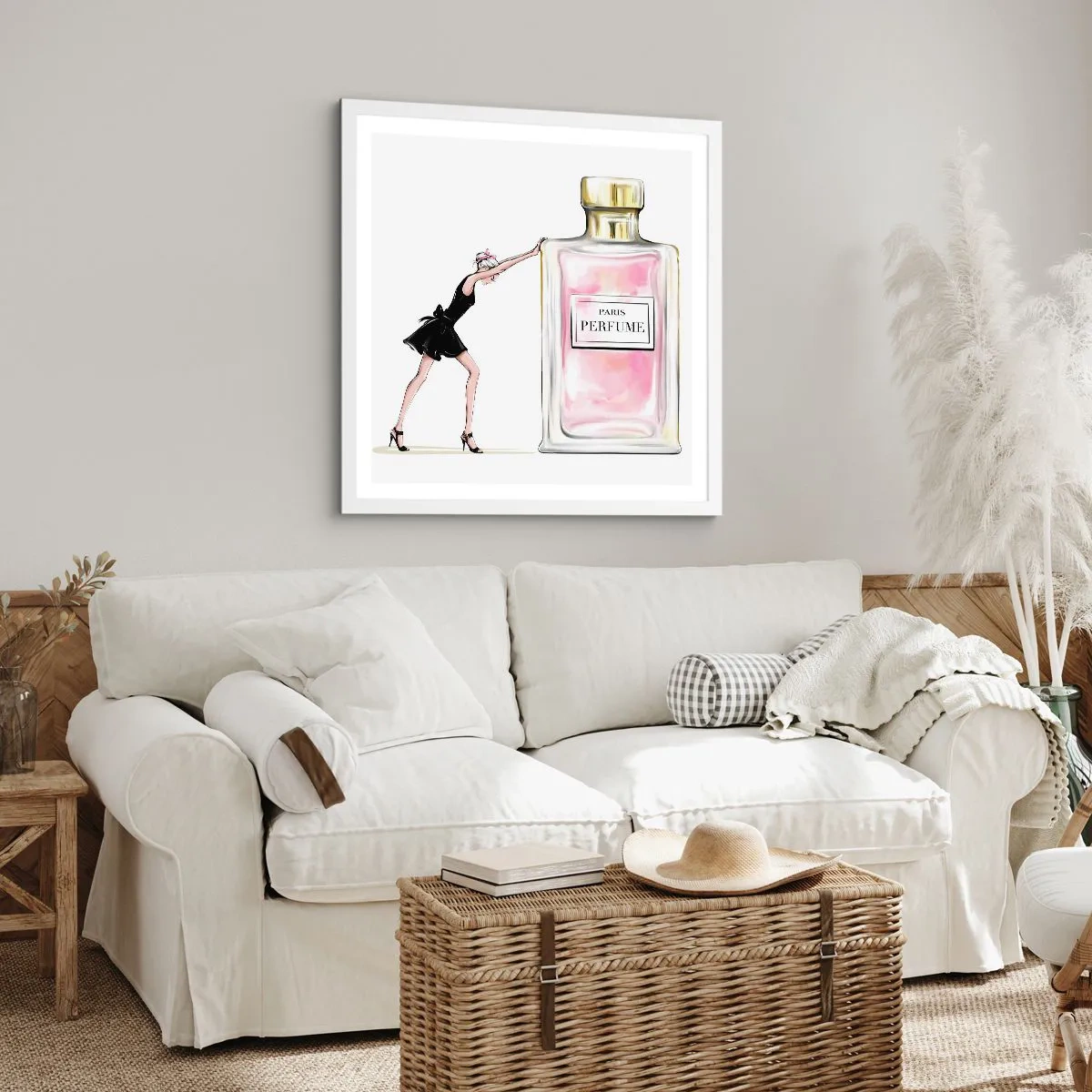 Affiche dans un cadre blanc - Poster - L'essence des femmes - 50x50 cm