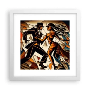 Affiche dans un cadre blanc - Poster - Danse de passion et de volupté - 30x30 cm