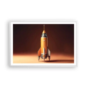 Affiche dans un cadre blanc - Poster - Ça commence par un rêve - 91x61 cm