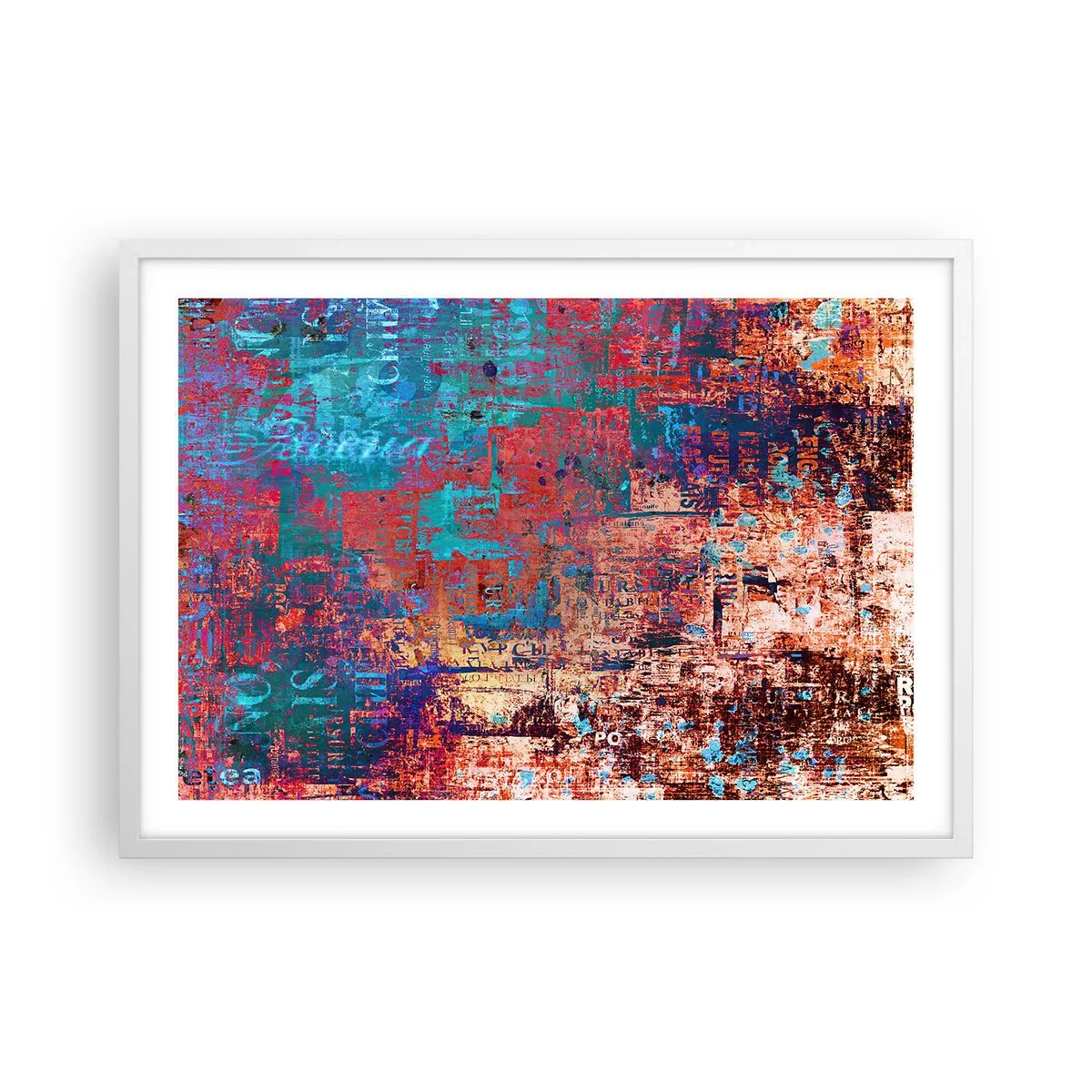 Affiche dans un cadre blanc - Poster - Mémoire et oubli - 70x50 cm