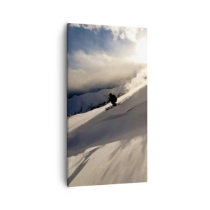 Impression sur toile - Image sur toile - Défi montagne accepté - 55x100 cm