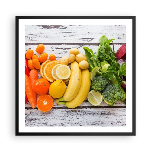 Affiche dans un cadre noir - Poster - Ce n'est pas suffisant? - 60x60 cm