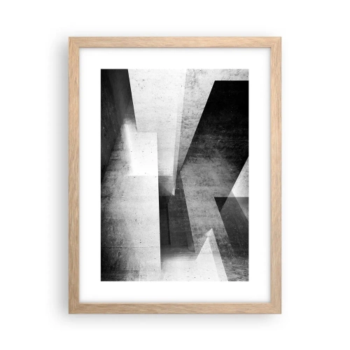 Affiche dans un chêne clair - Poster - Structure de l'espace - 30x40 cm