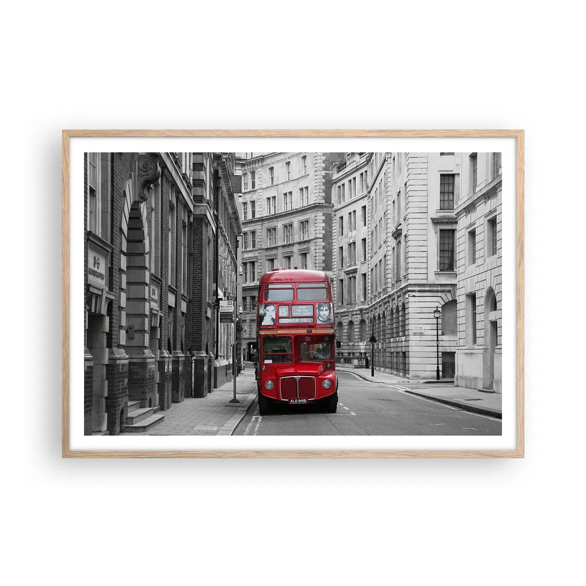 Affiche dans un chêne clair - Poster - La vie de tous les jours ne doit pas être grise - 100x70 cm