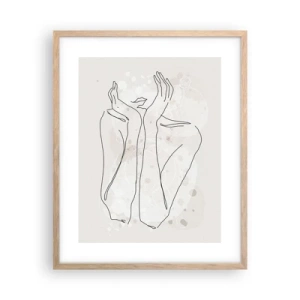 Affiche dans un chêne clair - Poster - Instant de rêve - 40x50 cm