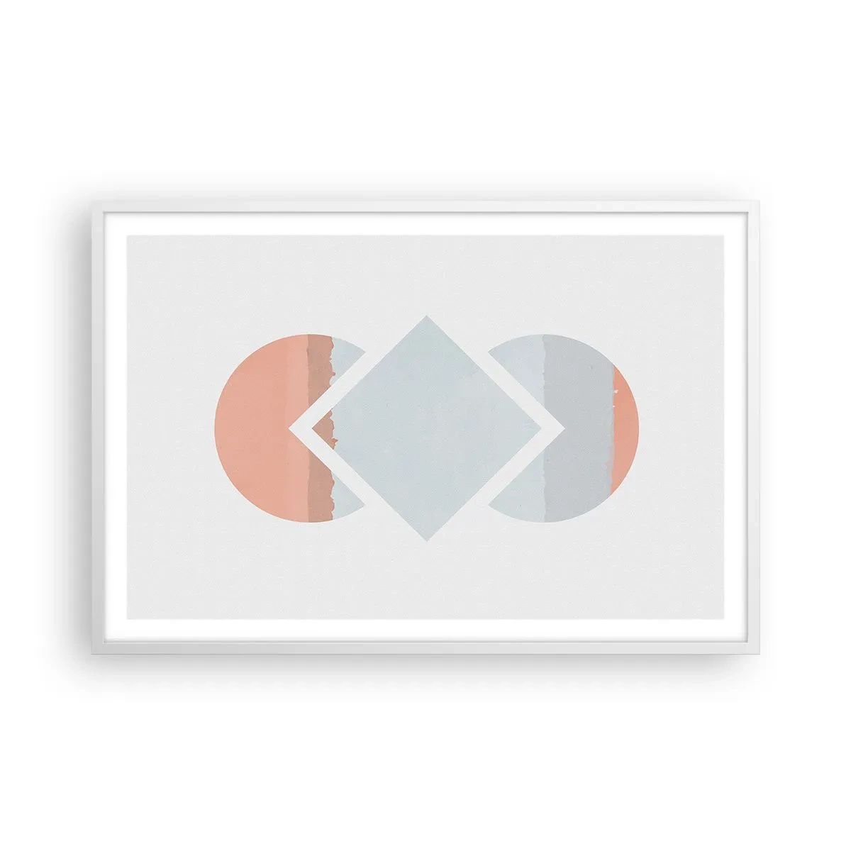 Affiche dans un cadre blanc - Poster - La situation est clair - 91x61 cm