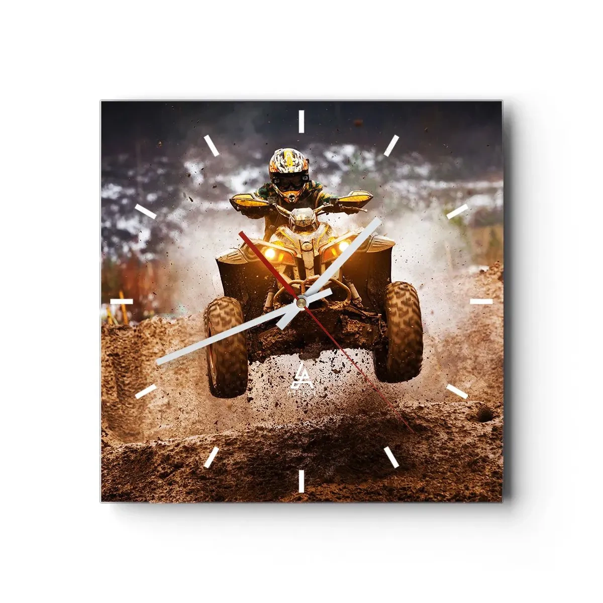 Horloge murale - Pendule murale - No risk no fun - 40x40 cm