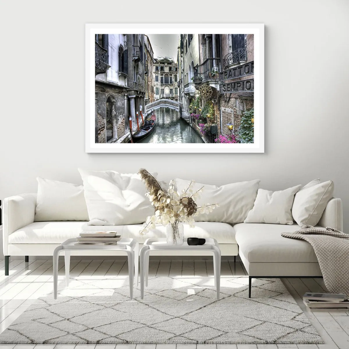 Affiche dans un cadre blanc - Poster - Pendant des siècles dans une réflexion silencieuse - 100x70 cm