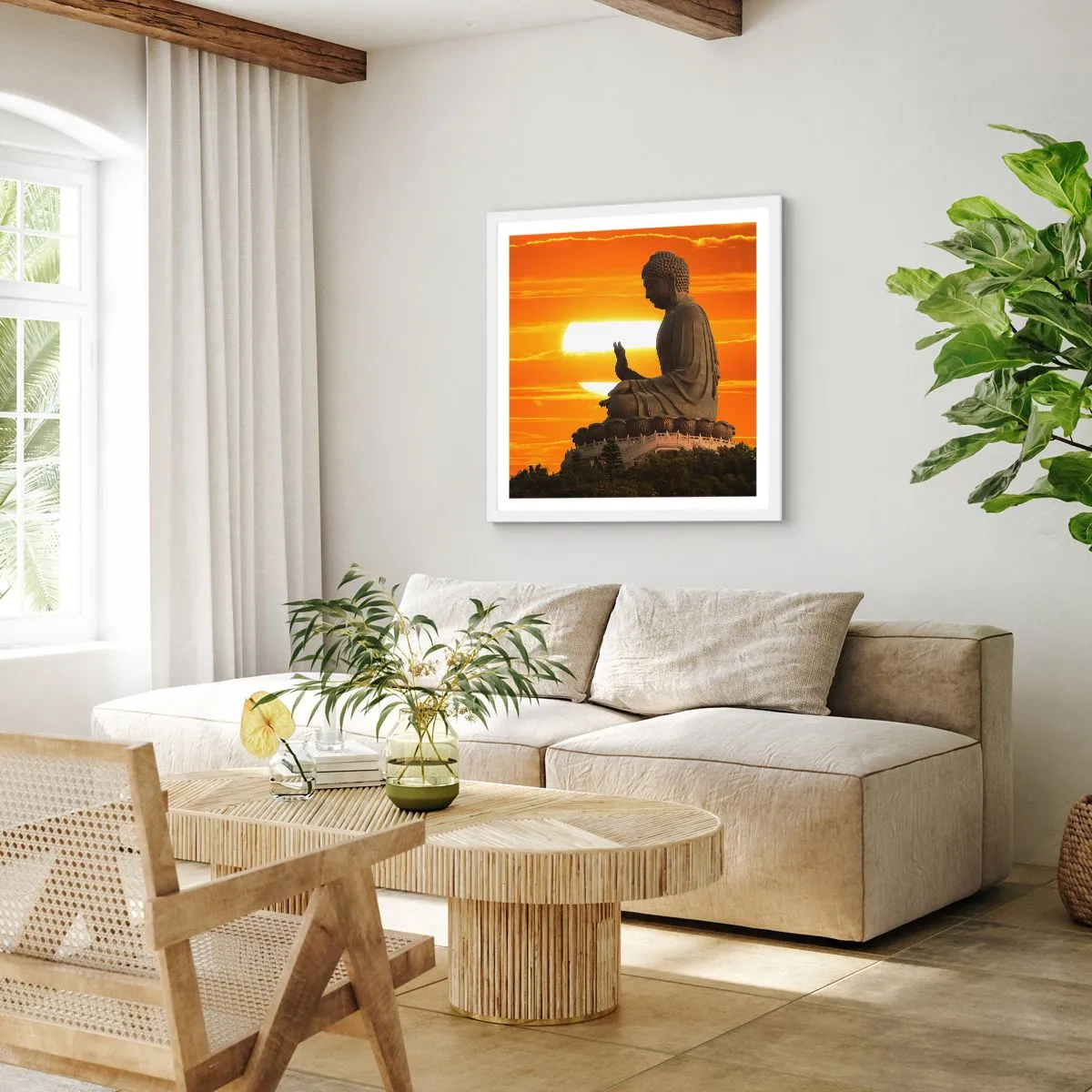 Affiche dans un cadre blanc - Poster - Aucune peur du monde - 30x30 cm